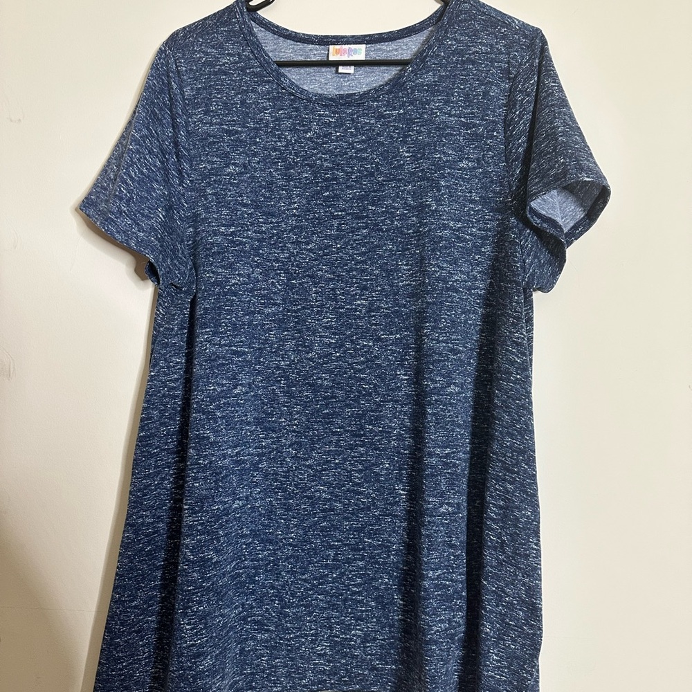 LuLaRoe Blue Heathered Melissa Tunic
